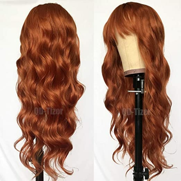 Ginger Orange Color Loose Wave Hair Replacement - Picture 2 of 4